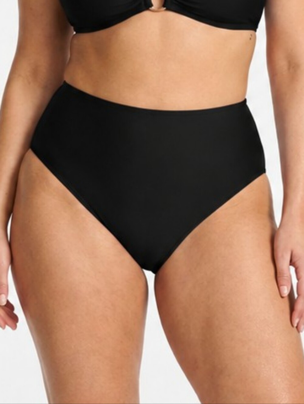 Classic Black High-Waist Bikini Bottom Plus Size 2X 20W-22W